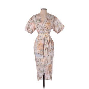 Urban Revivo Women’s Classical Art Tulip Dress with Belt, Artsy, US Size 4